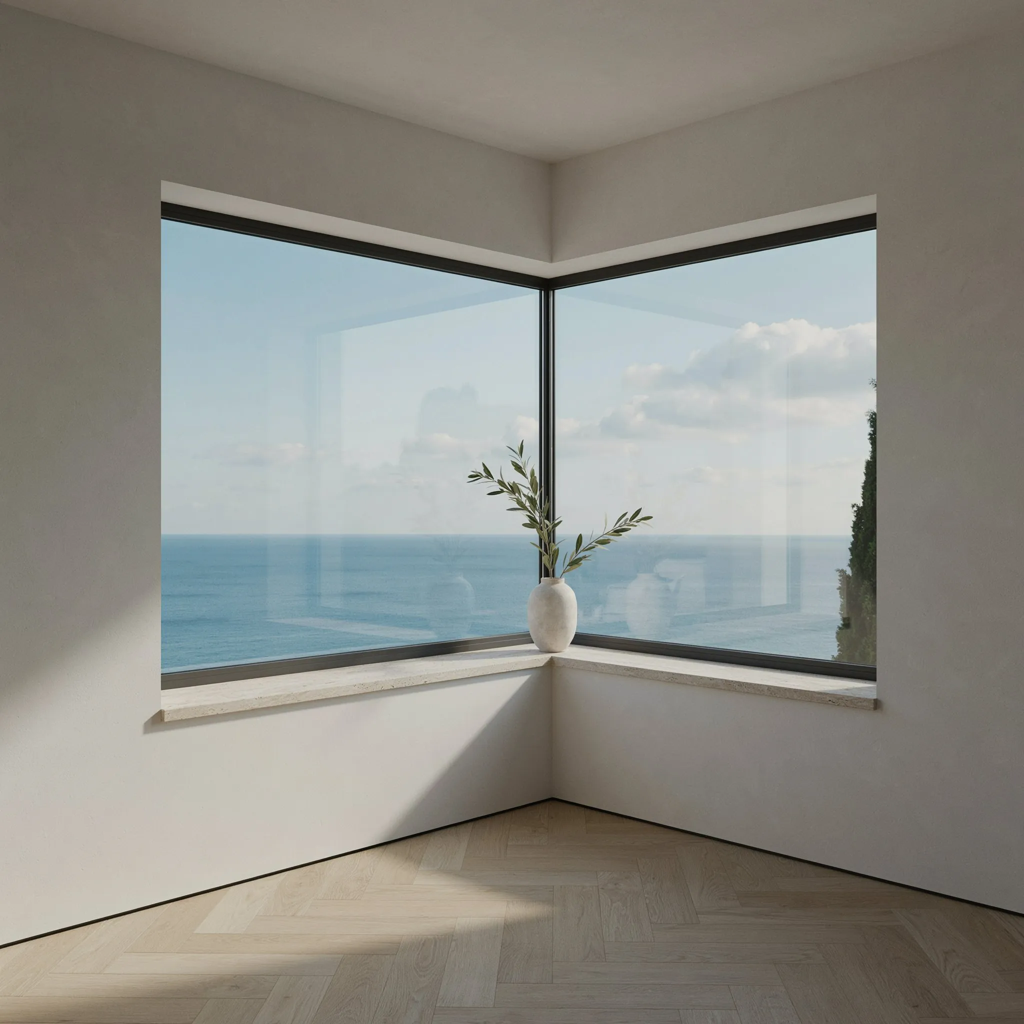 Ventana fija de dos hojas