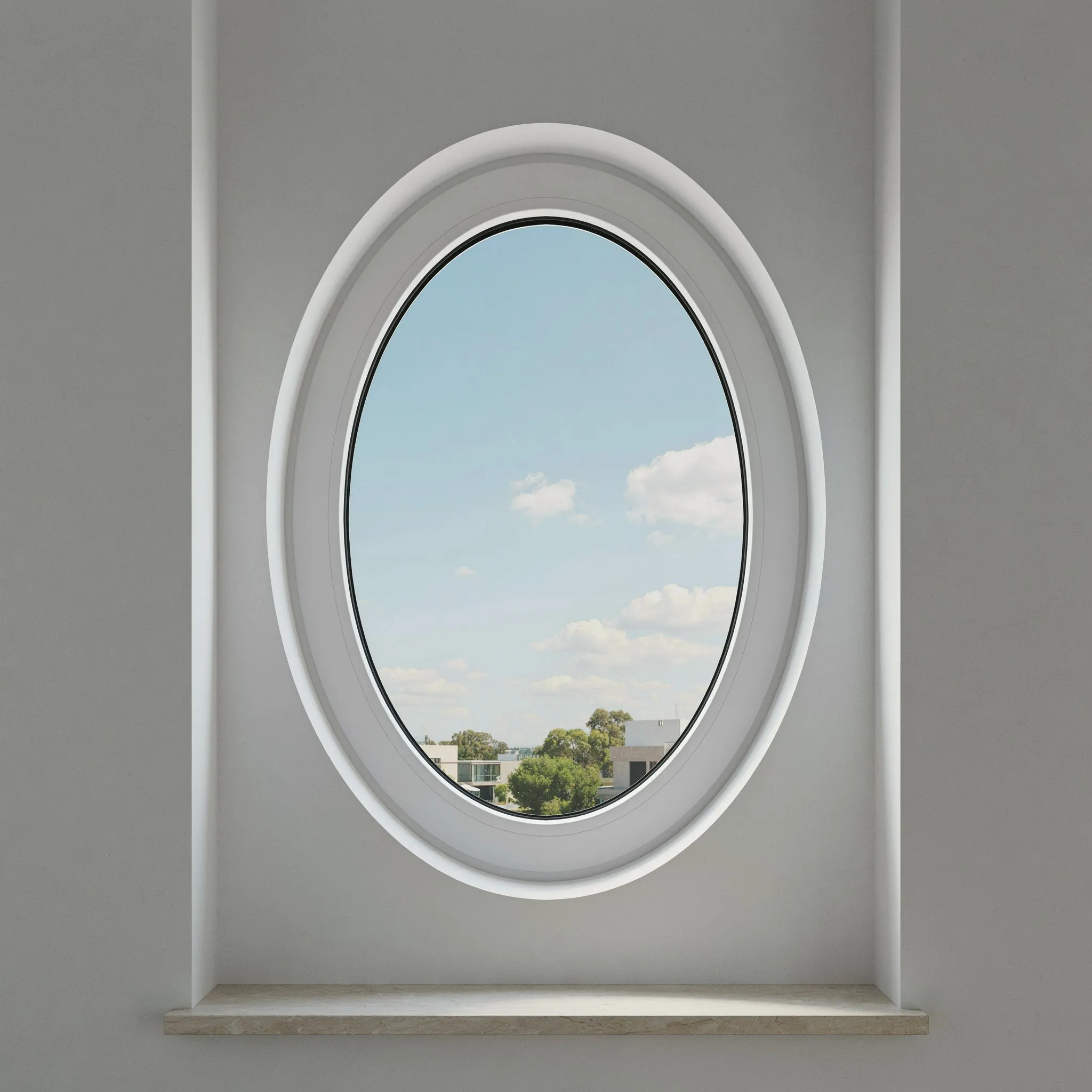Ventana oval fija