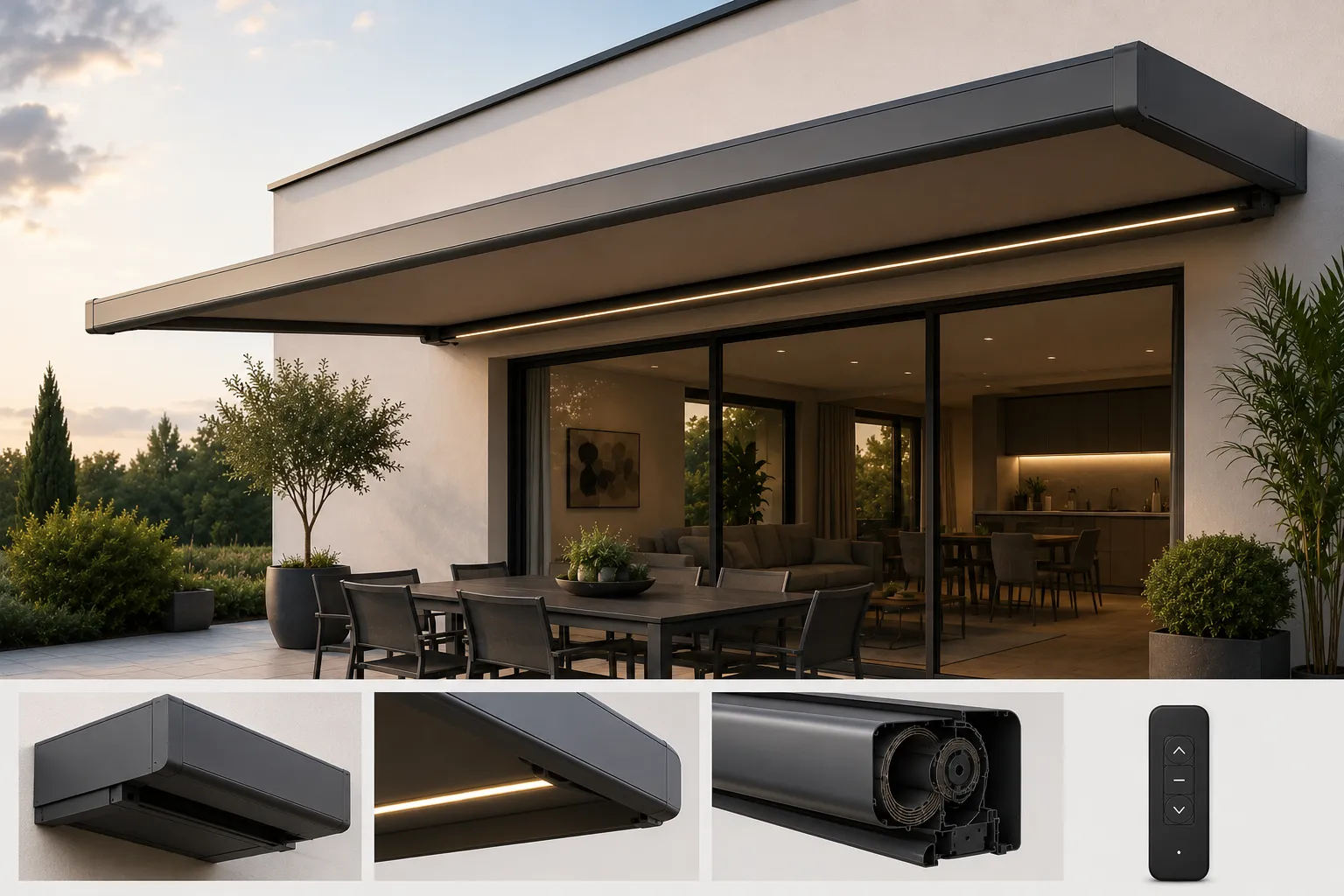 Toldo cofre integral motorizado