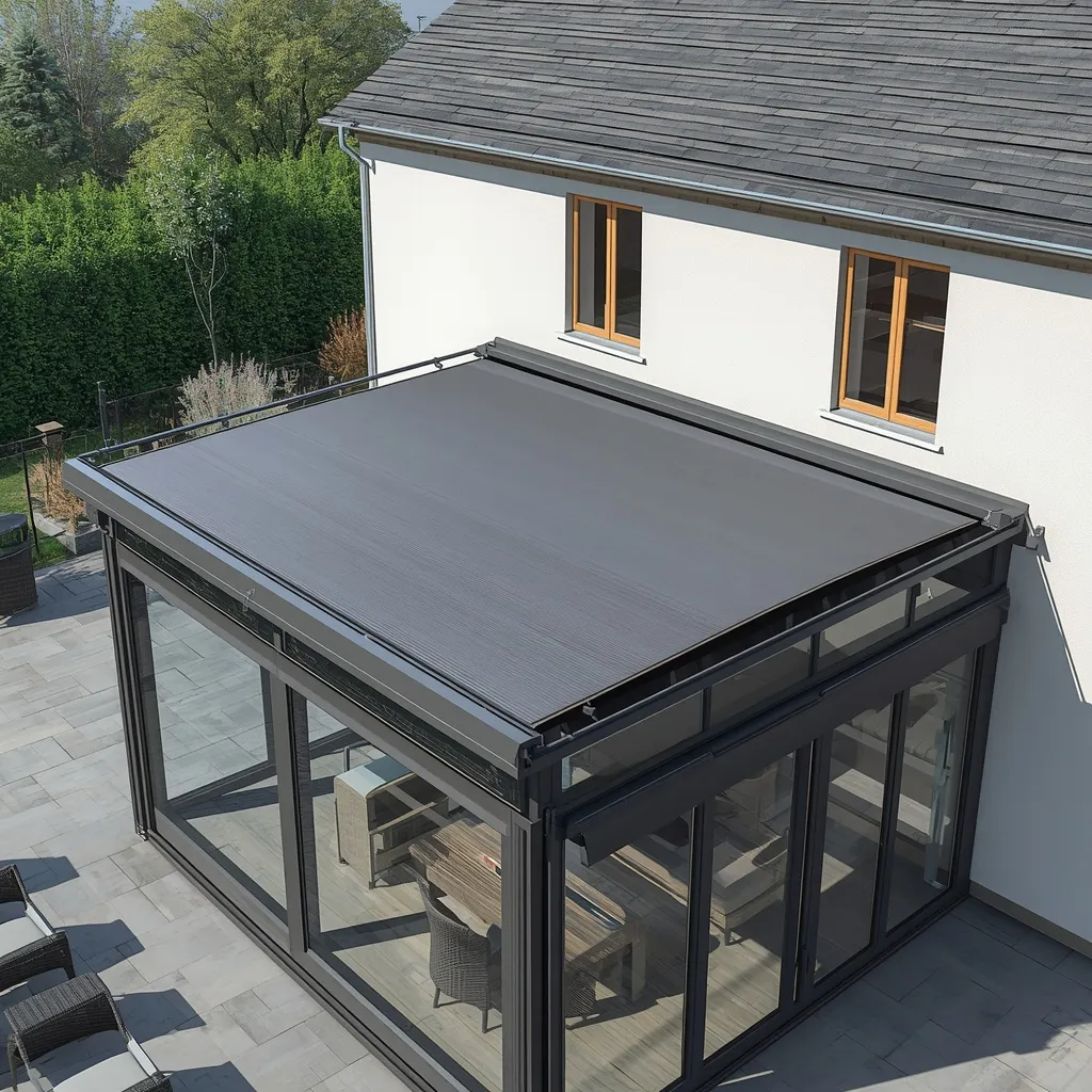 Toldo veranda motorizado para techos de cristal o cerramientos