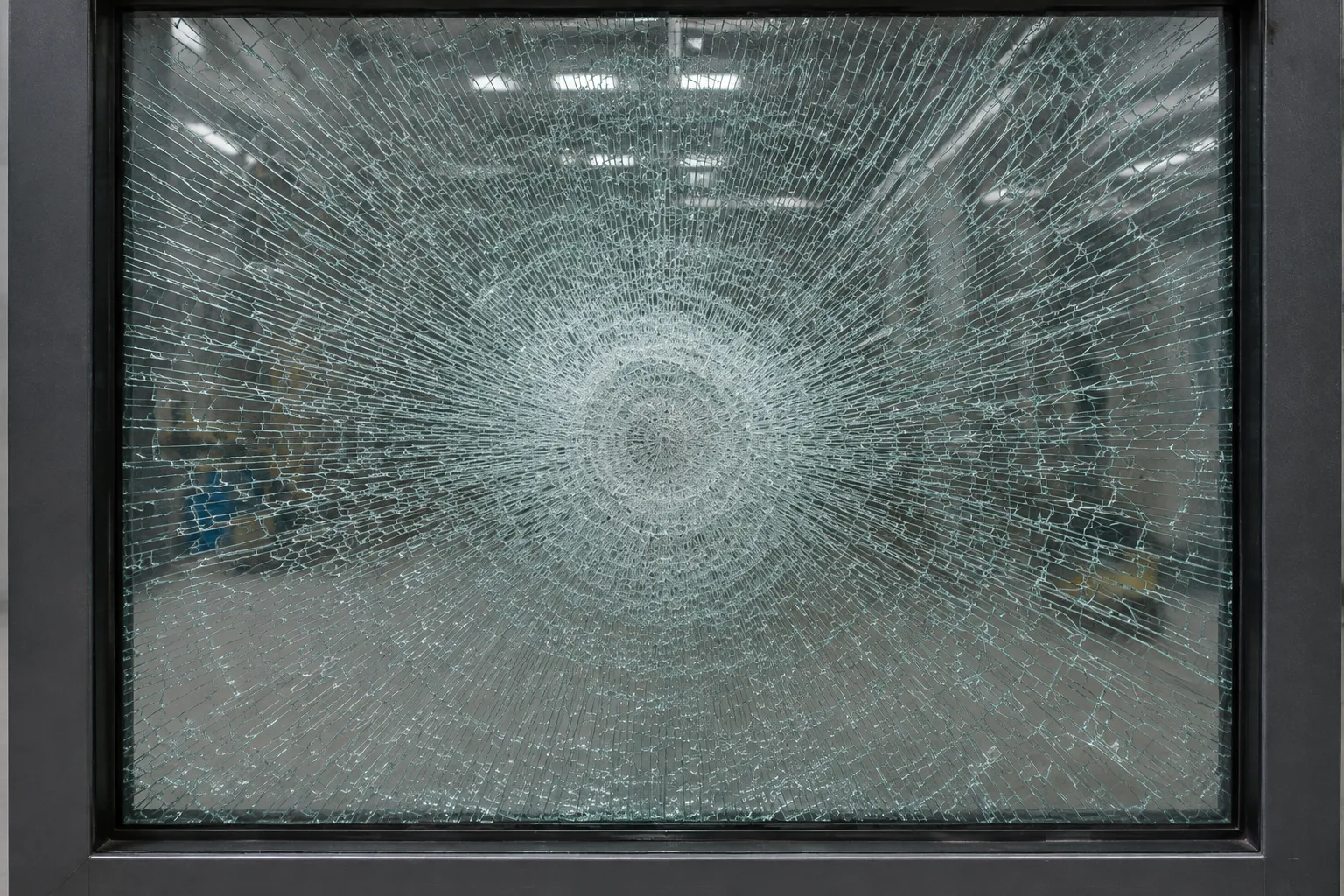 Prueba de resistencia en un vidrio laminado de seguridad anti-impactos sin desprendimiento de cristales
