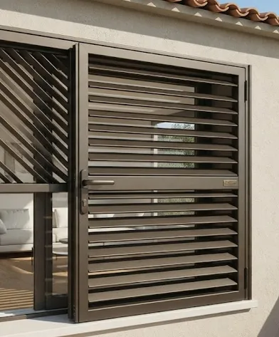 Mallorquina de PVC con lamas orientables