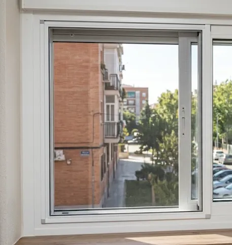 Mosquitera corredera acoplada al carril de la ventana de aluminio