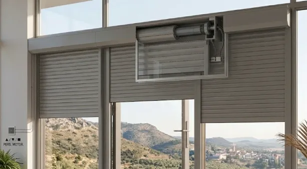 Persianas motorizadas automáticas con mando de pared